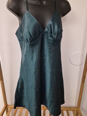Dark Teal Slip Dress